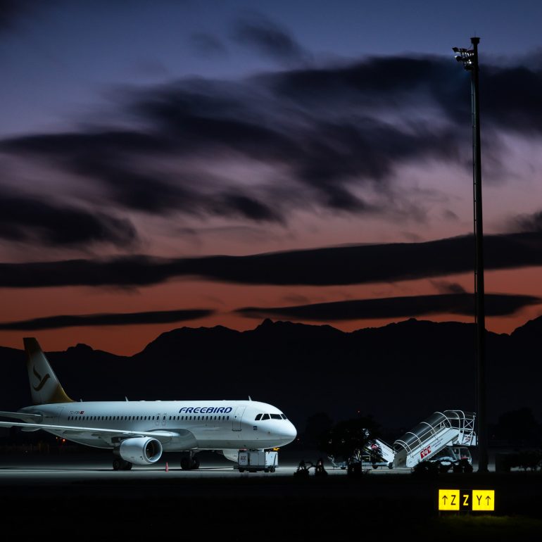 Aircraft-sunset